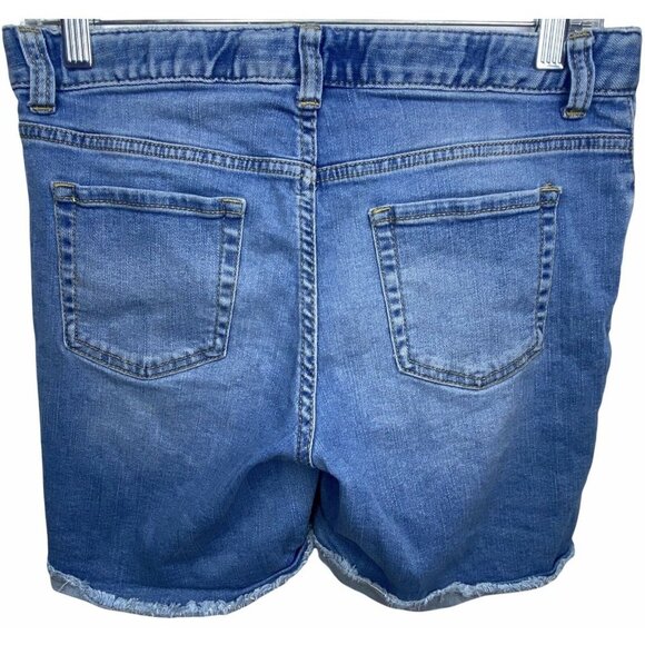 Cat & Jack Women’s Denim Jean Midi Cutoff Shorts XL (14/16) Blue Super Stretch - Picture 5 of 12